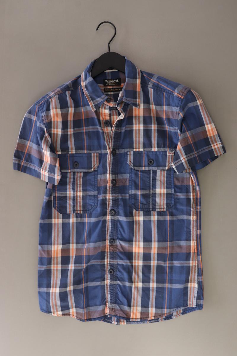 Jack & Jones Karohemd für Herren Gr. S kariert Kurzarm blau aus Baumwolle