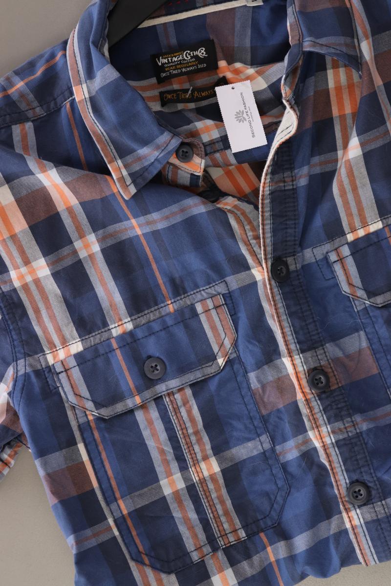 Jack & Jones Karohemd für Herren Gr. S kariert Kurzarm blau aus Baumwolle