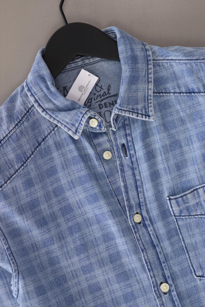 Jack & Jones Karohemd für Herren Gr. S kariert Langarm blau aus Baumwolle