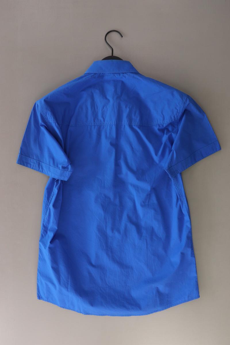 Jack & Jones Kurzarmhemd für Herren Gr. M blau aus Baumwolle