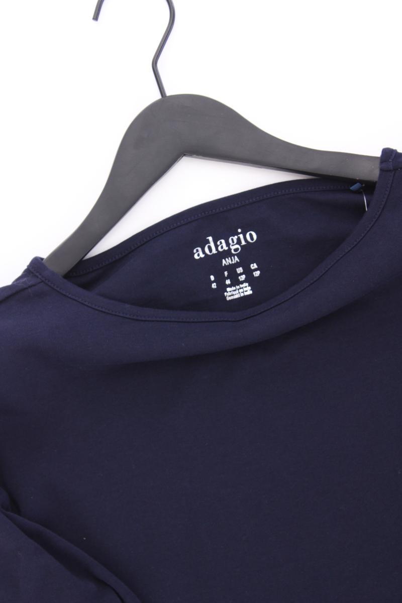 Adagio Classic Shirt Gr. 42 3/4 Ärmel blau aus Baumwolle