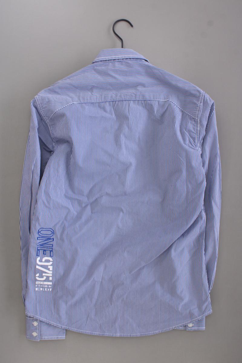 Jack & Jones Langarmhemd für Herren Gr. S gestreift blau aus Baumwolle