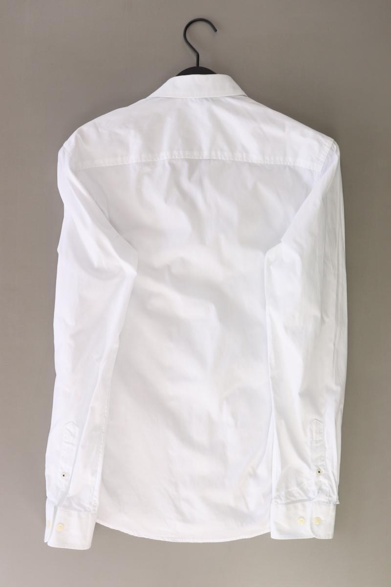 Jack & Jones Langarmhemd für Herren Gr. S weiß aus Baumwolle