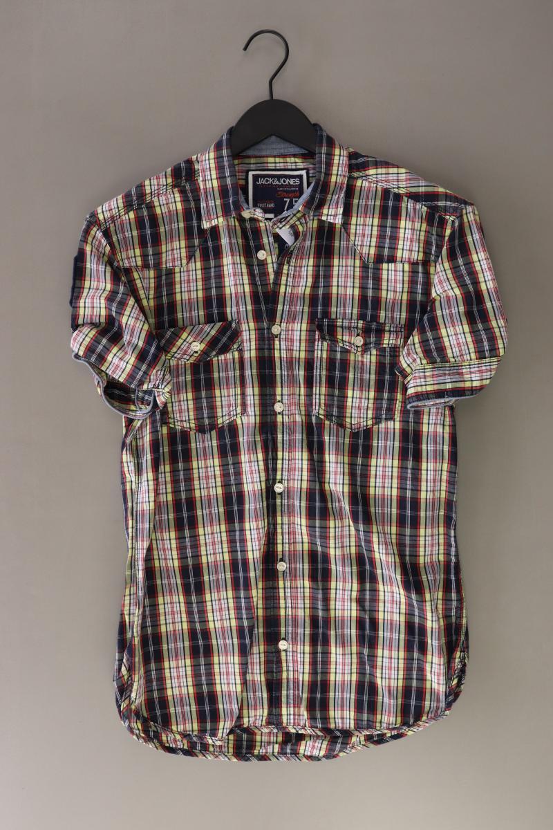 Jack & Jones Karohemd für Herren Gr. S kariert Kurzarm mehrfarbig aus Baumwolle