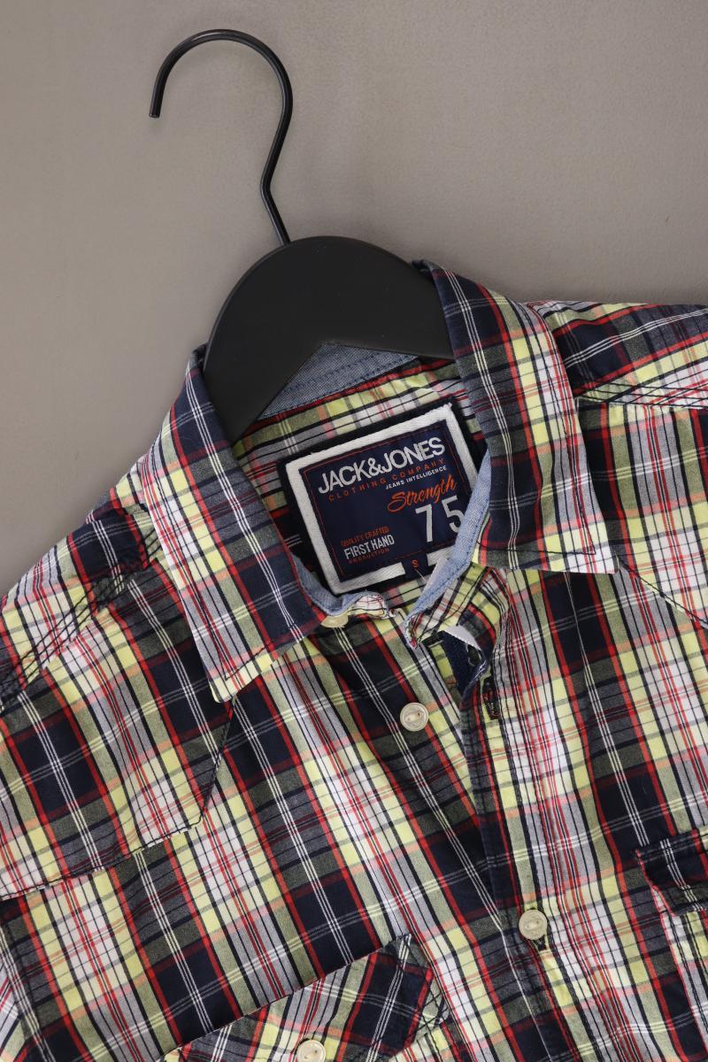 Jack & Jones Karohemd für Herren Gr. S kariert Kurzarm mehrfarbig aus Baumwolle