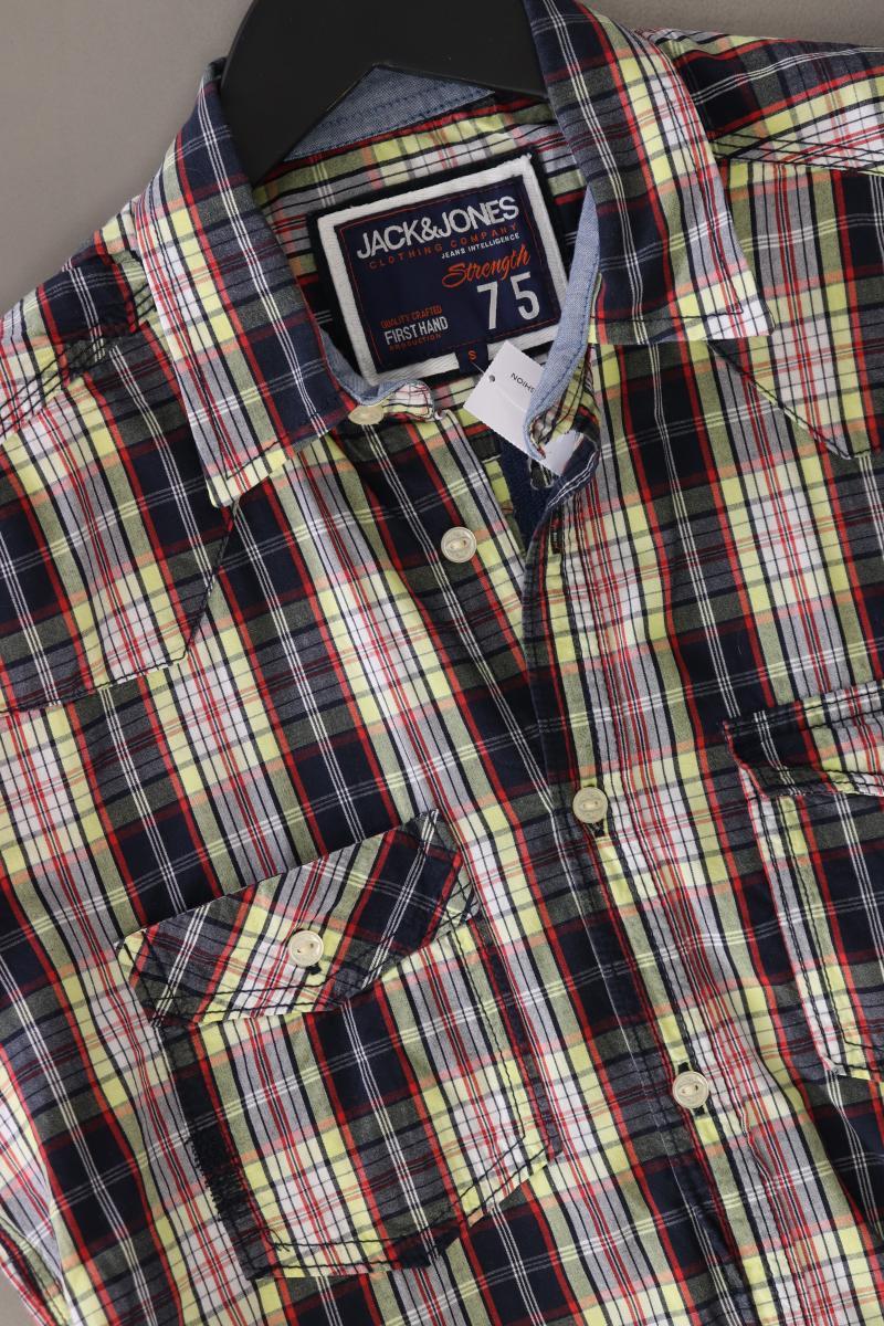 Jack & Jones Karohemd für Herren Gr. S kariert Kurzarm mehrfarbig aus Baumwolle