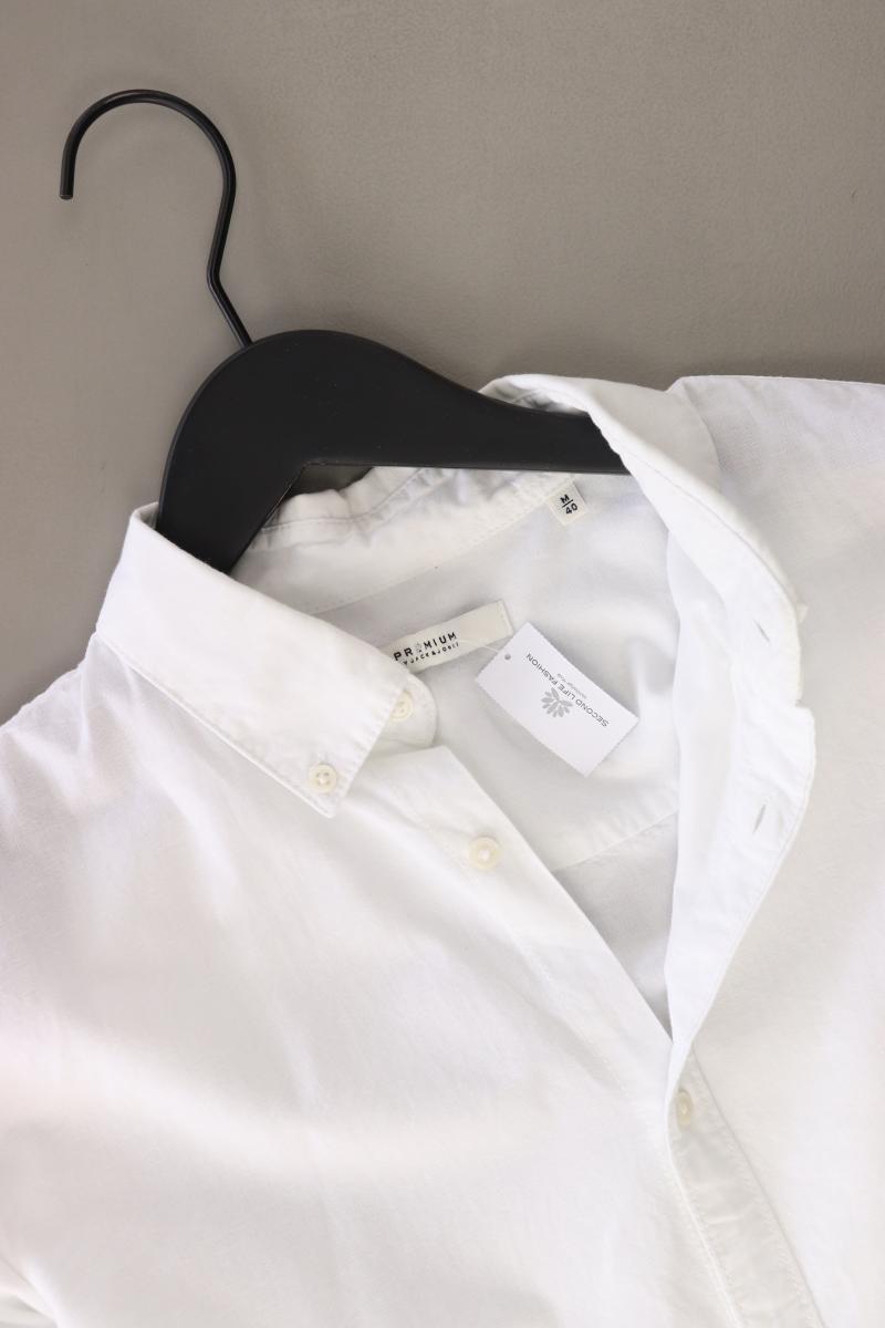 Jack & Jones Langarmhemd für Herren Gr. M weiß aus Baumwolle
