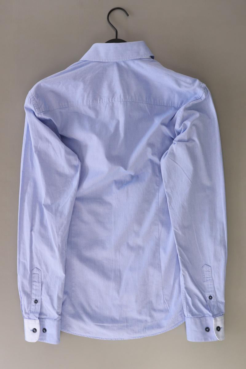 Jack & Jones Langarmhemd für Herren Gr. M blau aus Baumwolle