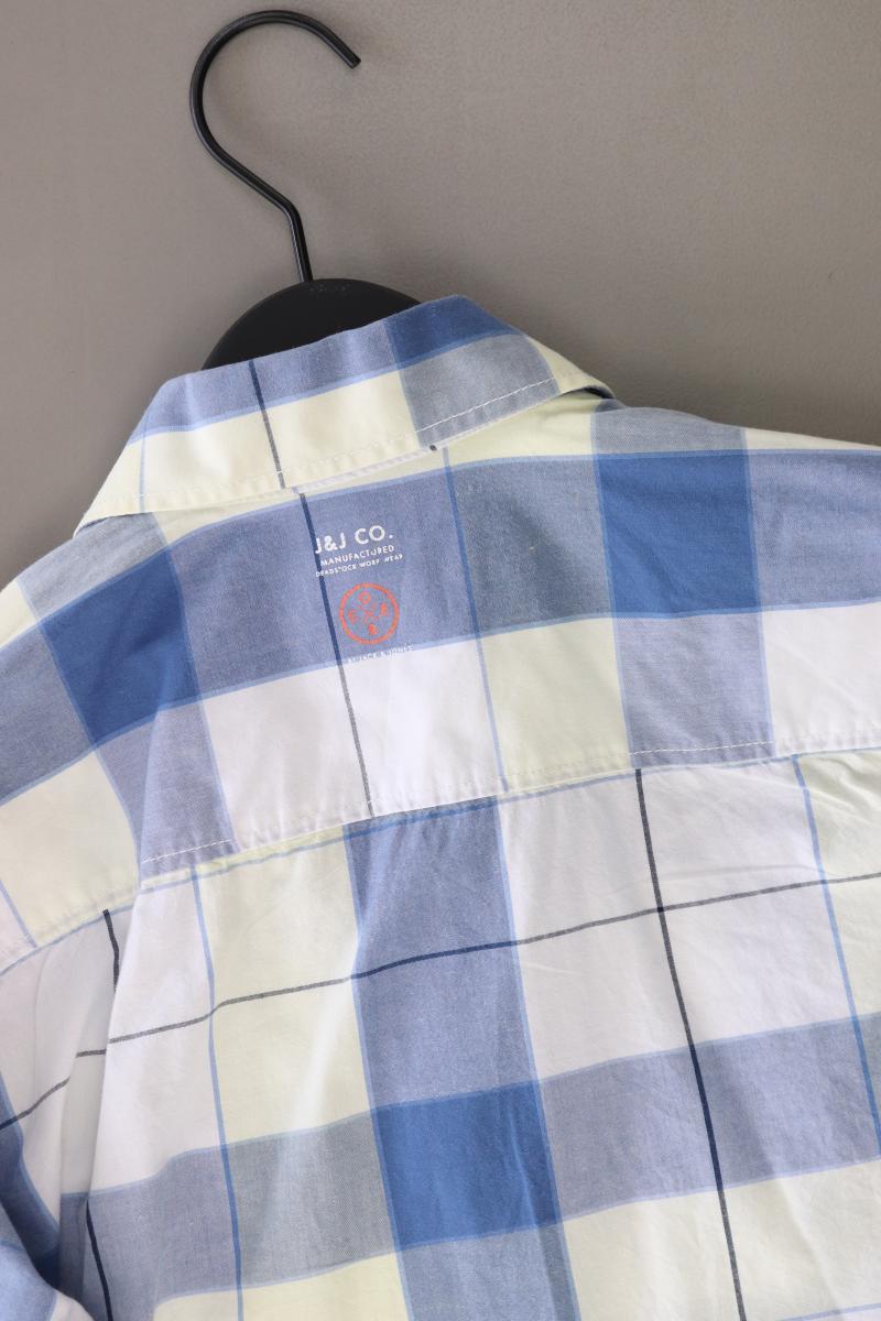 Jack & Jones Karohemd für Herren Gr. S kariert Kurzarm blau aus Baumwolle