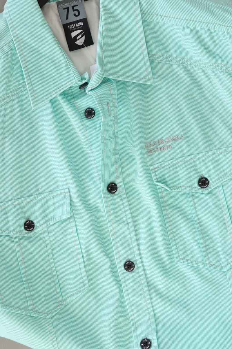 Jack & Jones Kurzarmhemd für Herren Gr. M grün aus Baumwolle