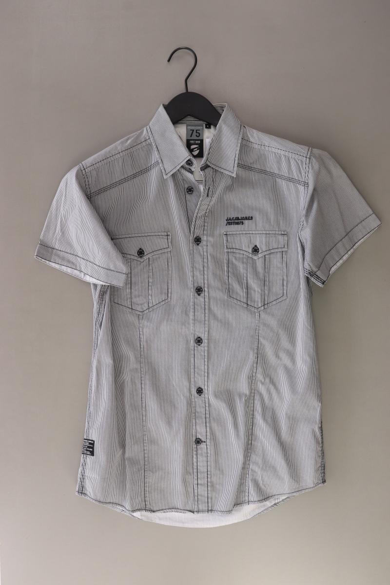 Jack & Jones Kurzarmhemd für Herren Gr. S grau aus Baumwolle