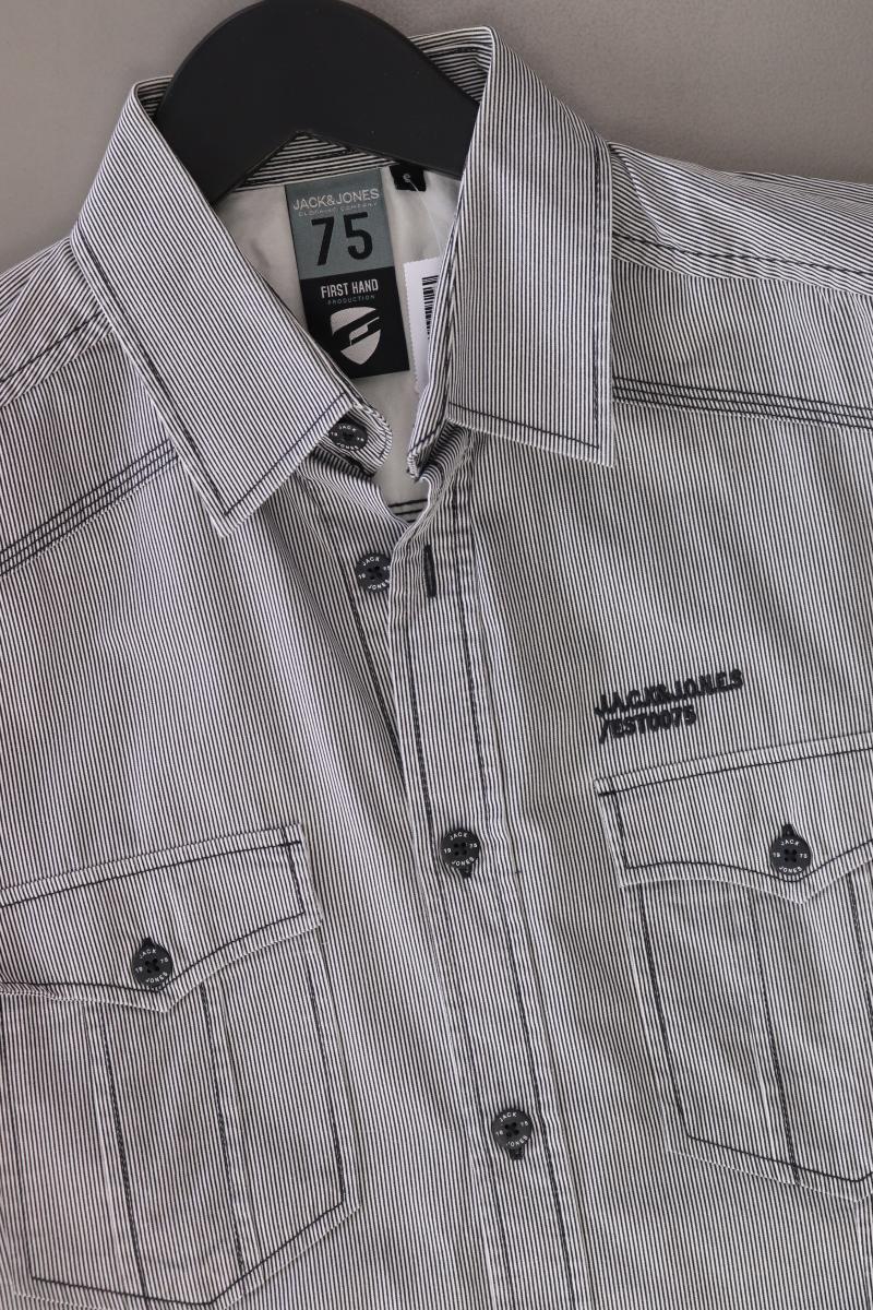 Jack & Jones Kurzarmhemd für Herren Gr. S grau aus Baumwolle