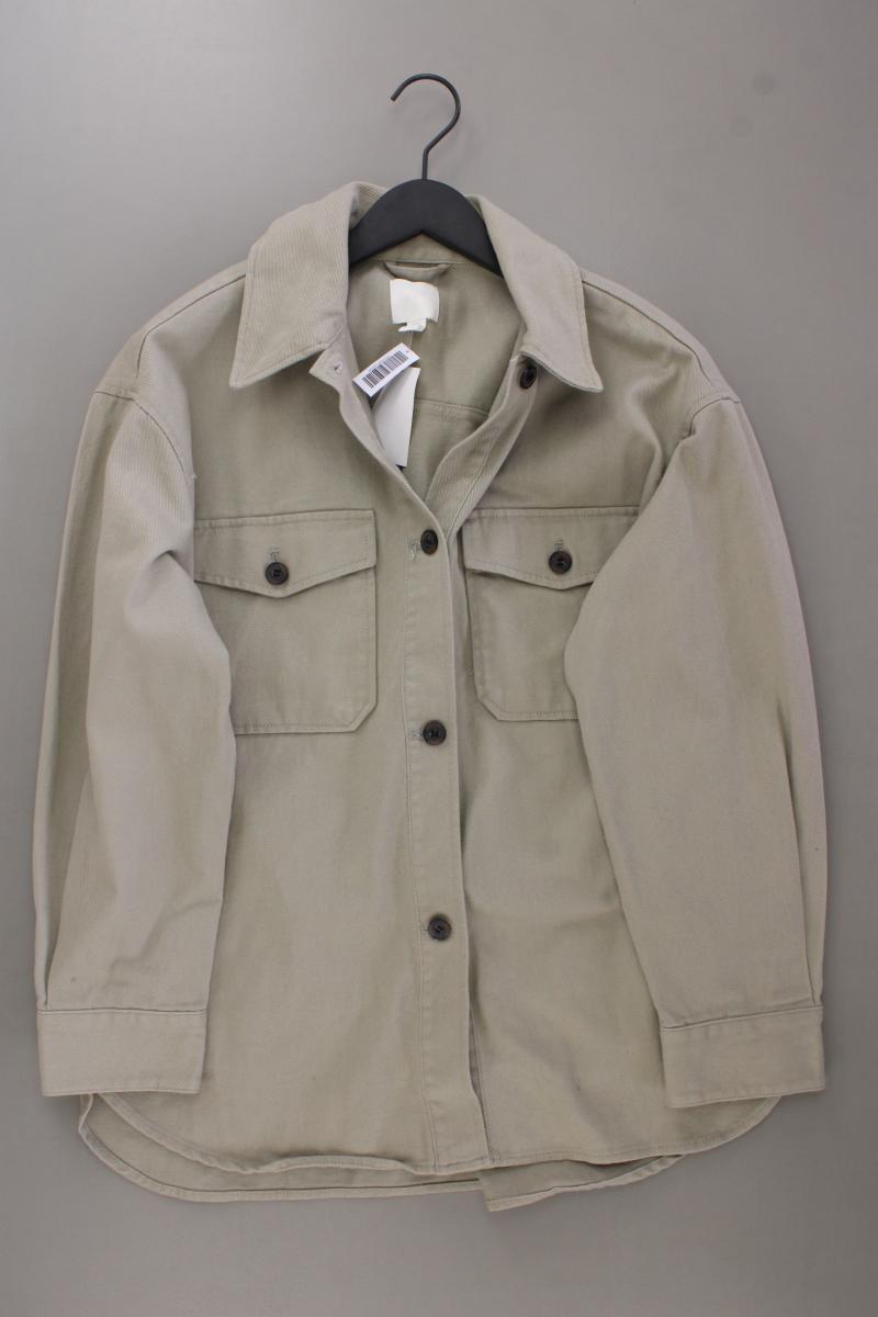 H&M Oversize Hemdjacke Gr. S neu mit Etikett grün aus Baumwolle