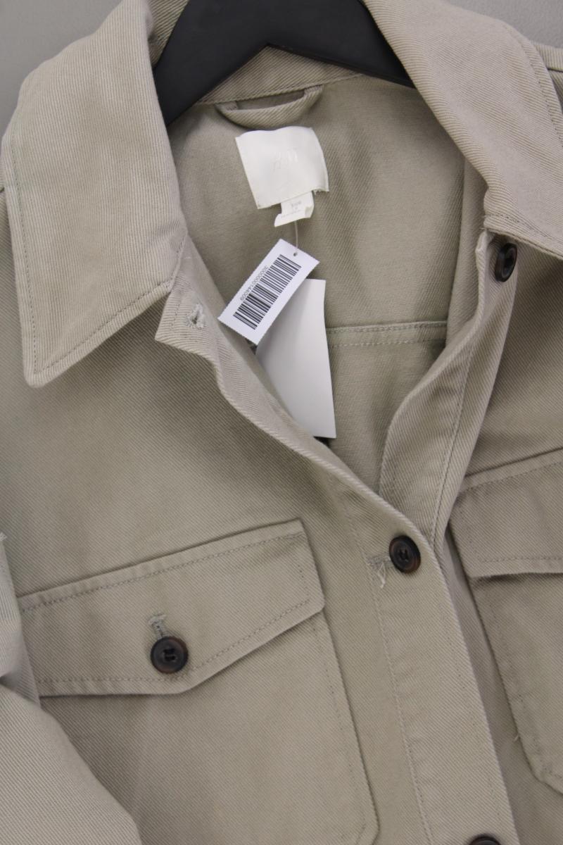 H&M Oversize Hemdjacke Gr. S neu mit Etikett grün aus Baumwolle