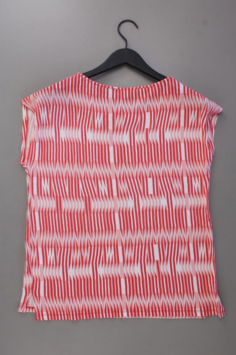 Esprit Printshirt Gr. XL geometrisches Muster neuwertig Kurzarm rot aus Viskose