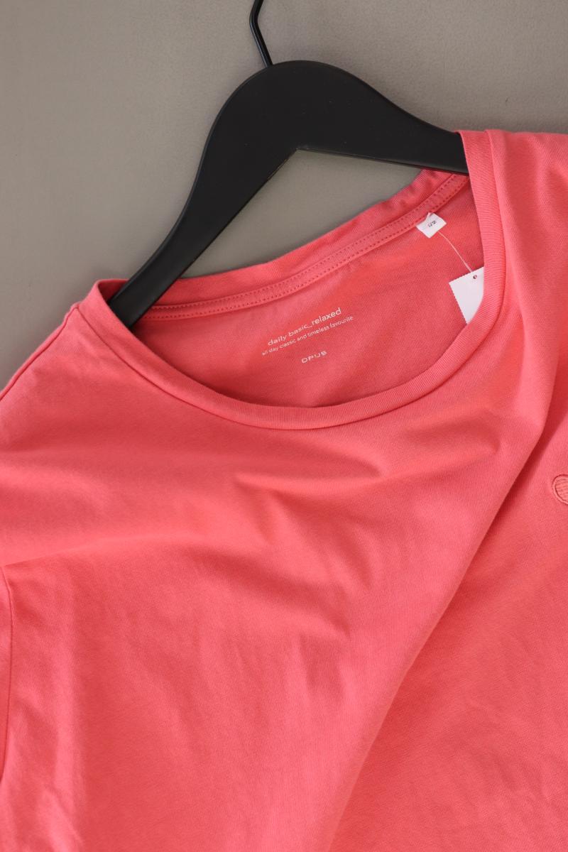 Opus T-Shirt Gr. 42 Kurzarm pink aus Baumwolle