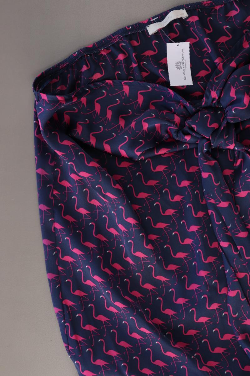 Jake*s Neckholder Top mit Flamingomuster Gr. 40 blau aus Polyester
