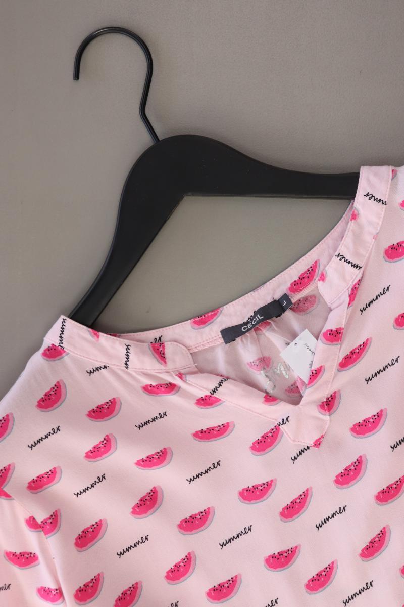 Cecil Regular Bluse Gr. L 3/4 Ärmel rosa aus Viskose