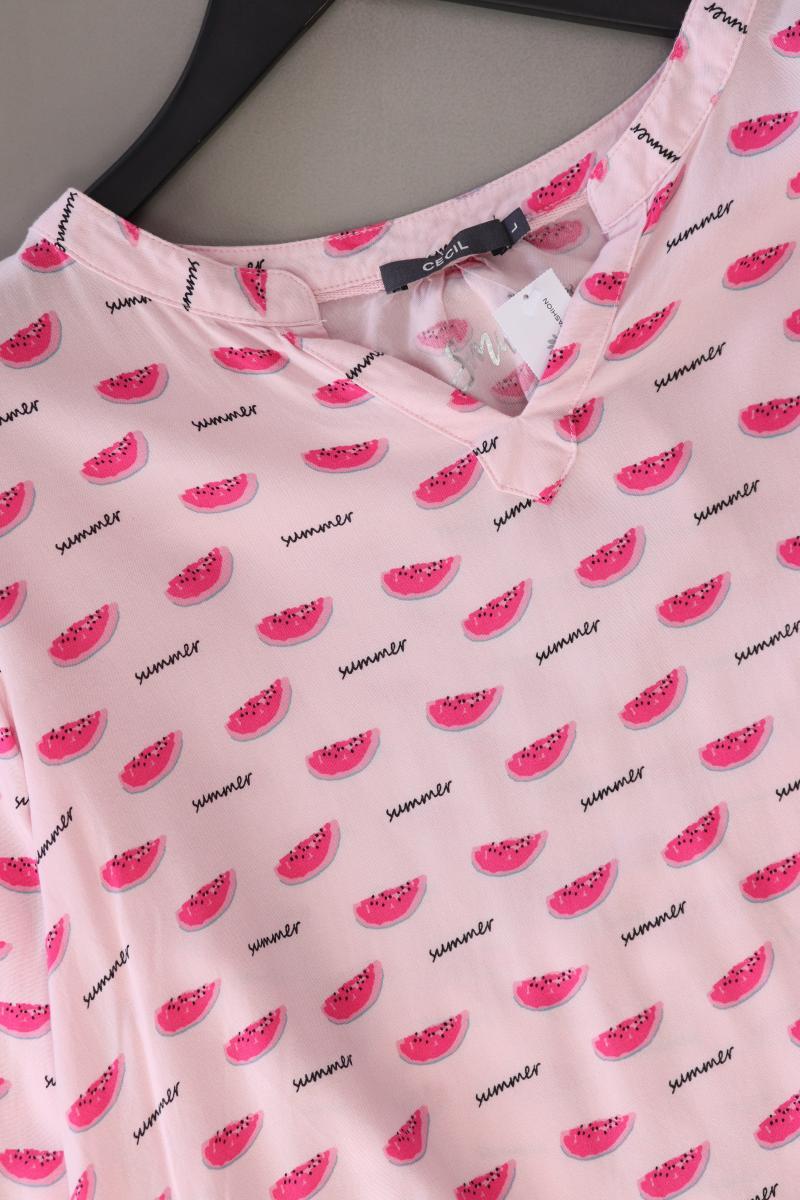 Cecil Regular Bluse Gr. L 3/4 Ärmel rosa aus Viskose