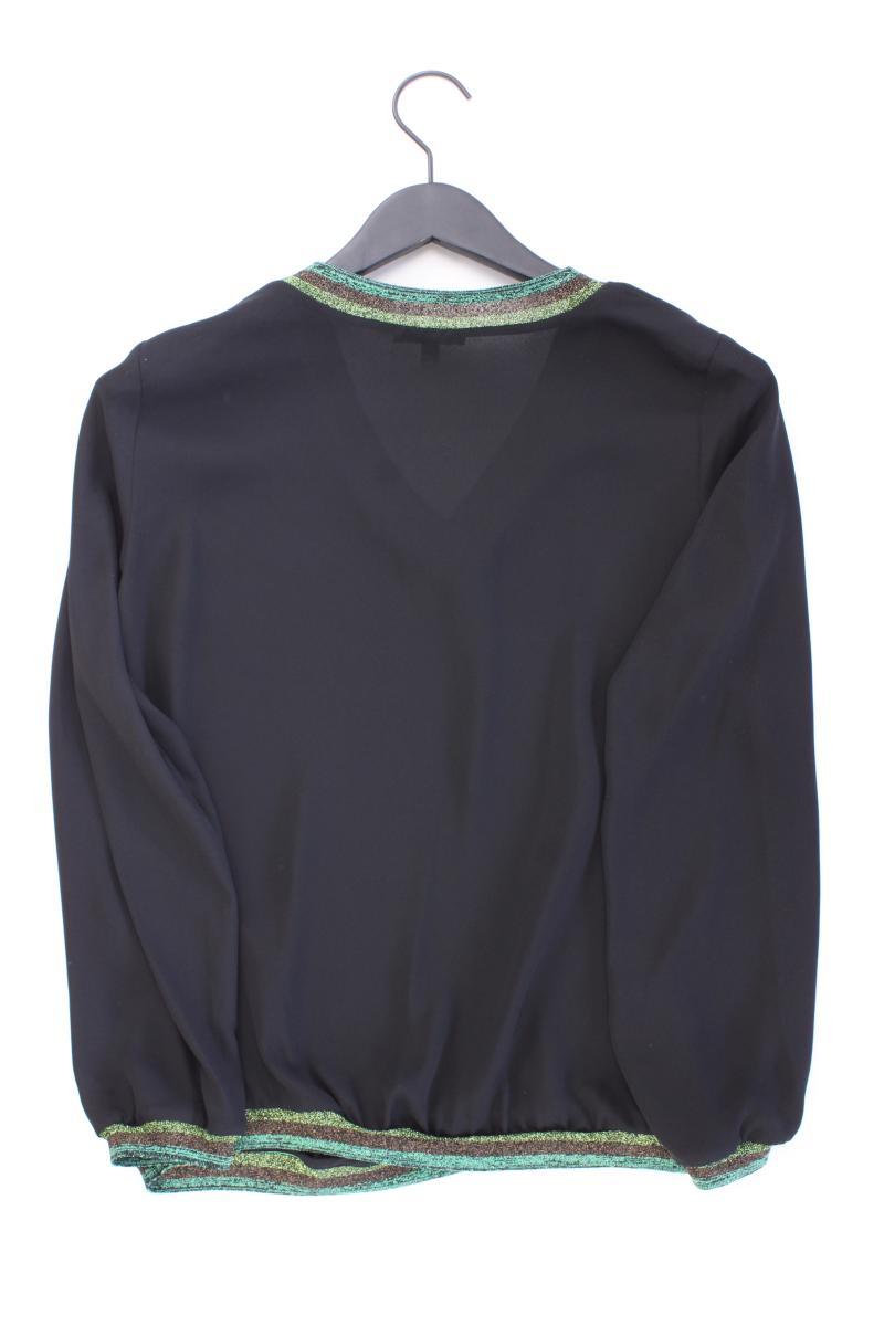 1.2.3 Paris Langarmbluse Gr. 34 neuwertig mit Glitzer schwarz aus Polyester