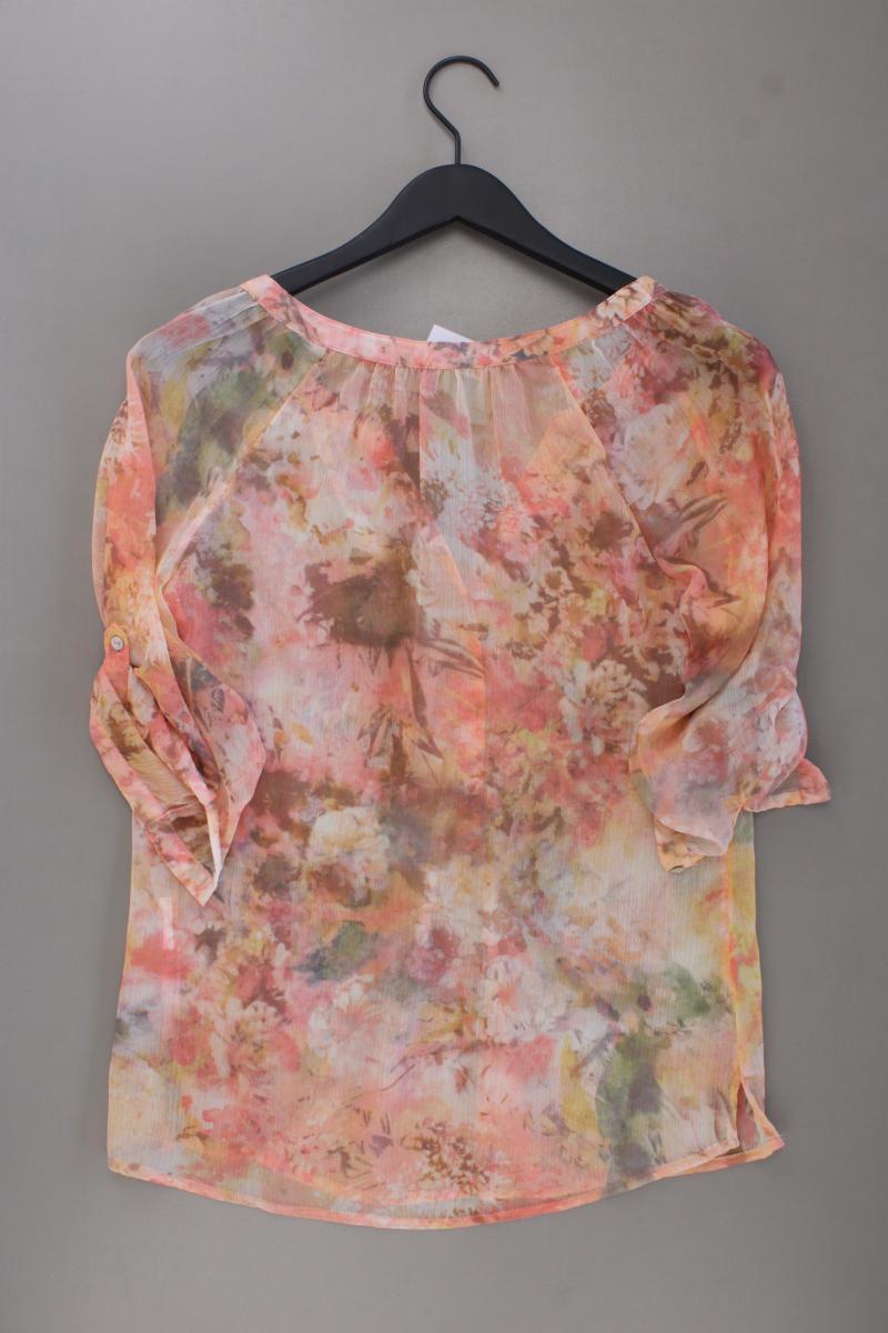 Street One Classic Bluse Gr. 38 mit Blumenmuster neuwertig 3/4 Ärmel orange