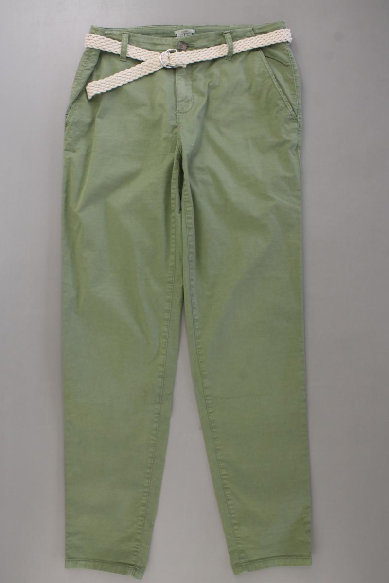 Esprit Chinohose Gr. 38/L32 mit Gürtel olivgrün aus Baumwolle