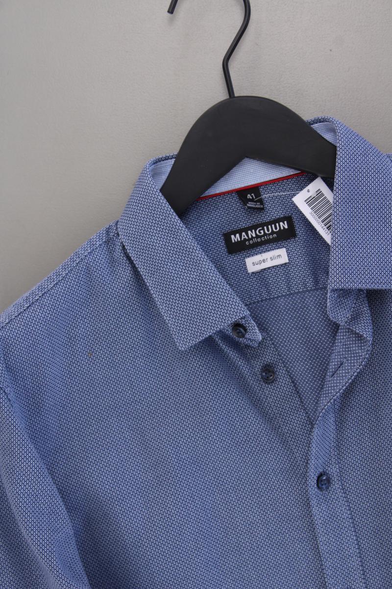 Manguun Langarmhemd für Herren Gr. Hemdgröße 41 blau
