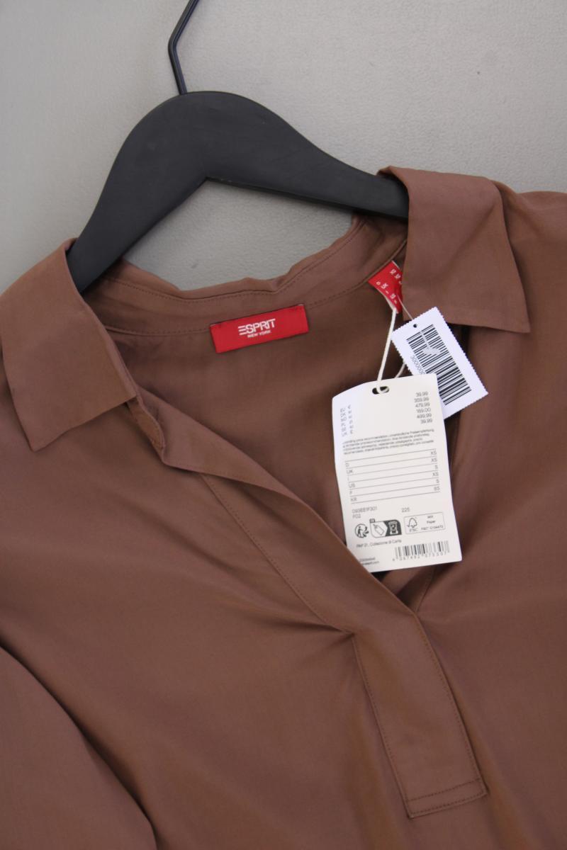 Esprit Langarmbluse Gr. XS neu mit Etikett Neupreis: 39,99€! braun aus Viskose