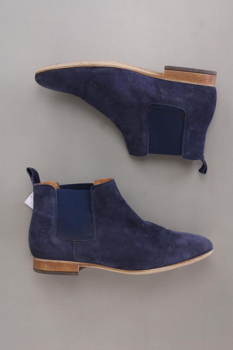 Tamaris Stiefeletten Gr. 38 blau aus Leder