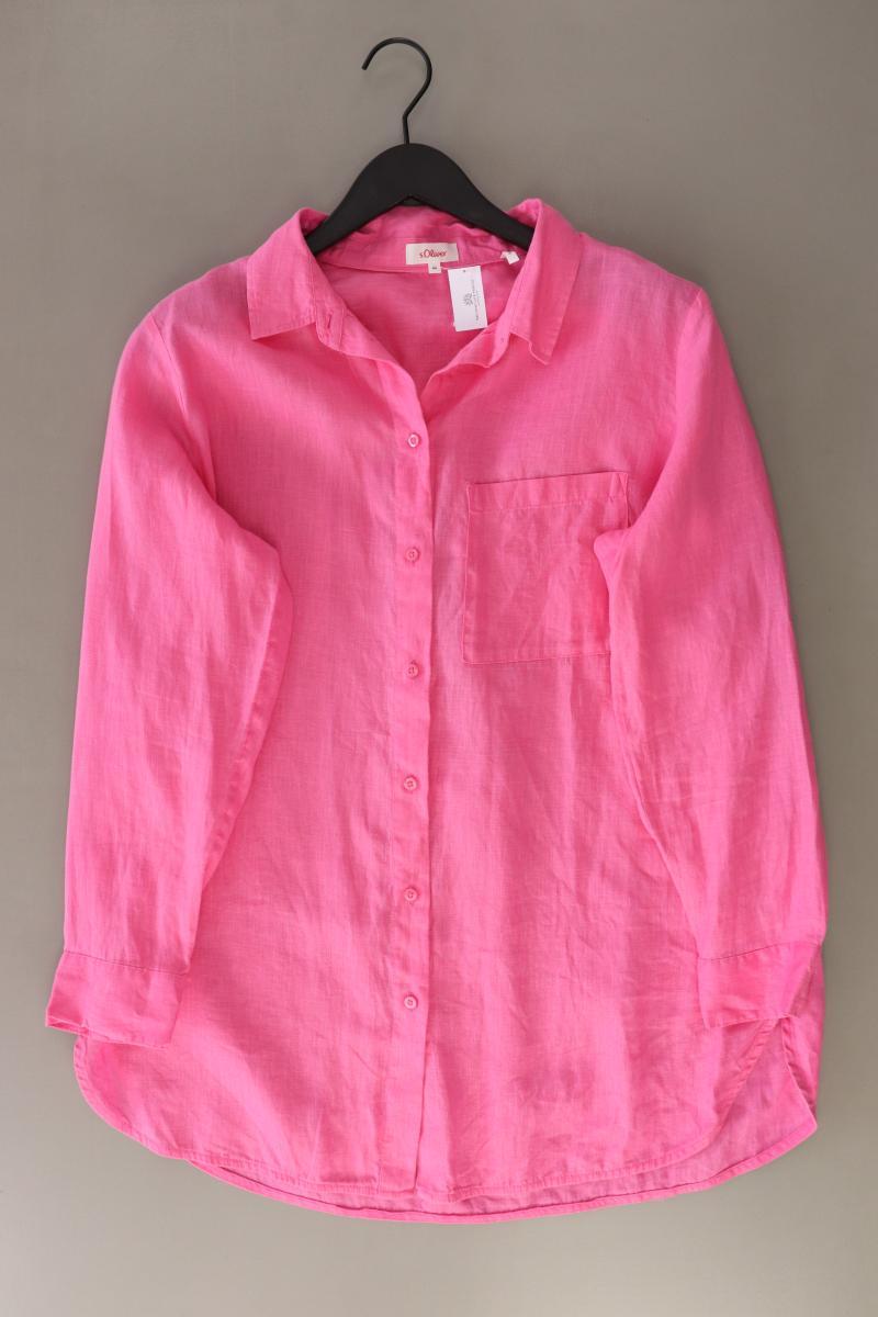 s.Oliver Leinenbluse Gr. 44 neuwertig Langarm pink