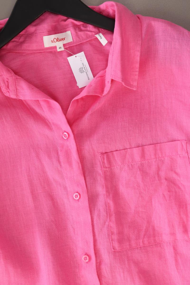 s.Oliver Leinenbluse Gr. 44 neuwertig Langarm pink