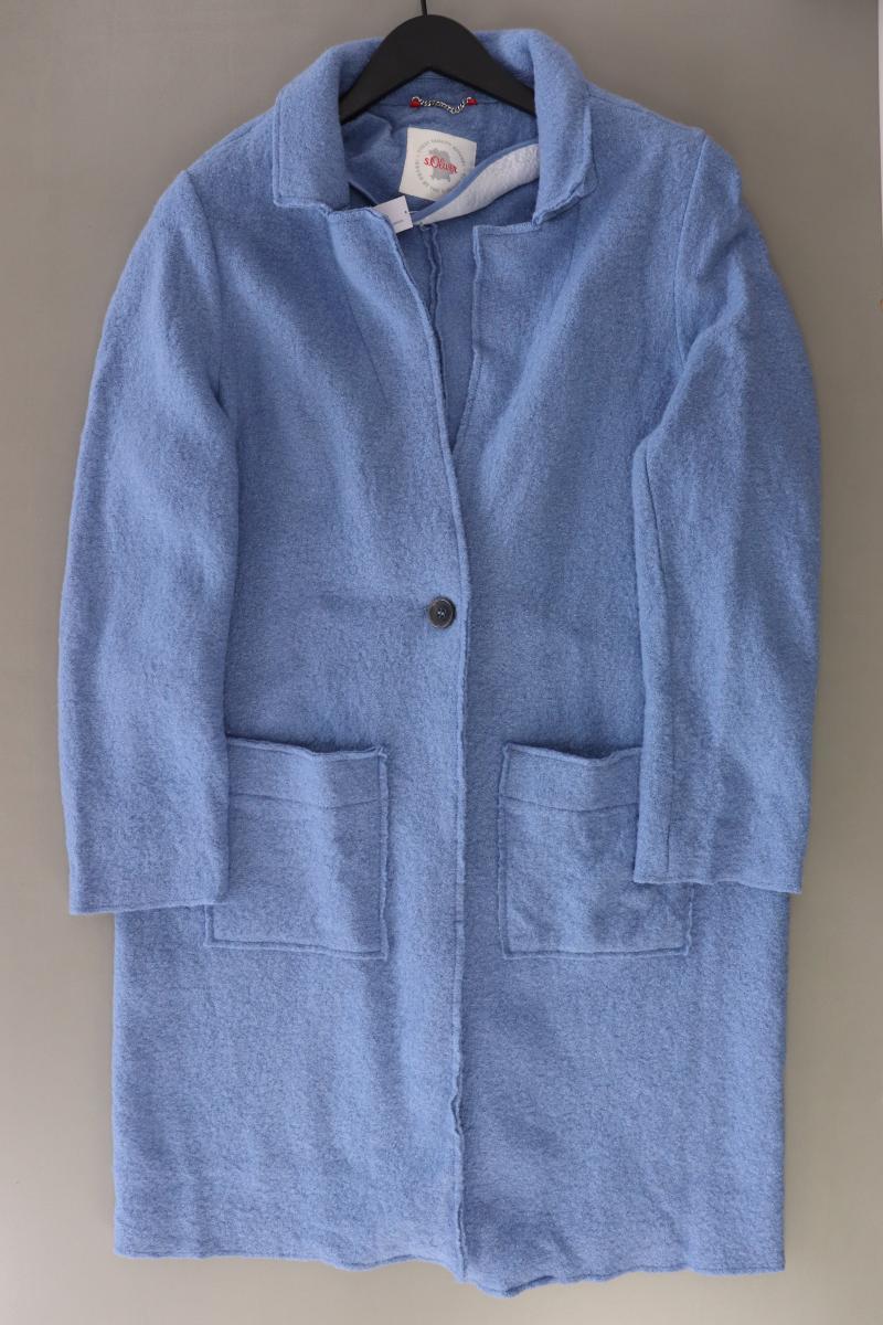s.Oliver Regular Mantel Gr. 44 blau aus Viskose