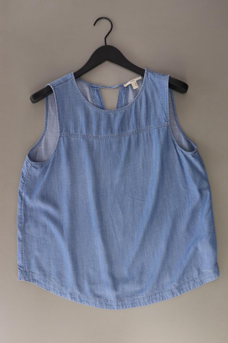 Esprit Ärmellose Bluse Gr. XXL blau aus Lyocell