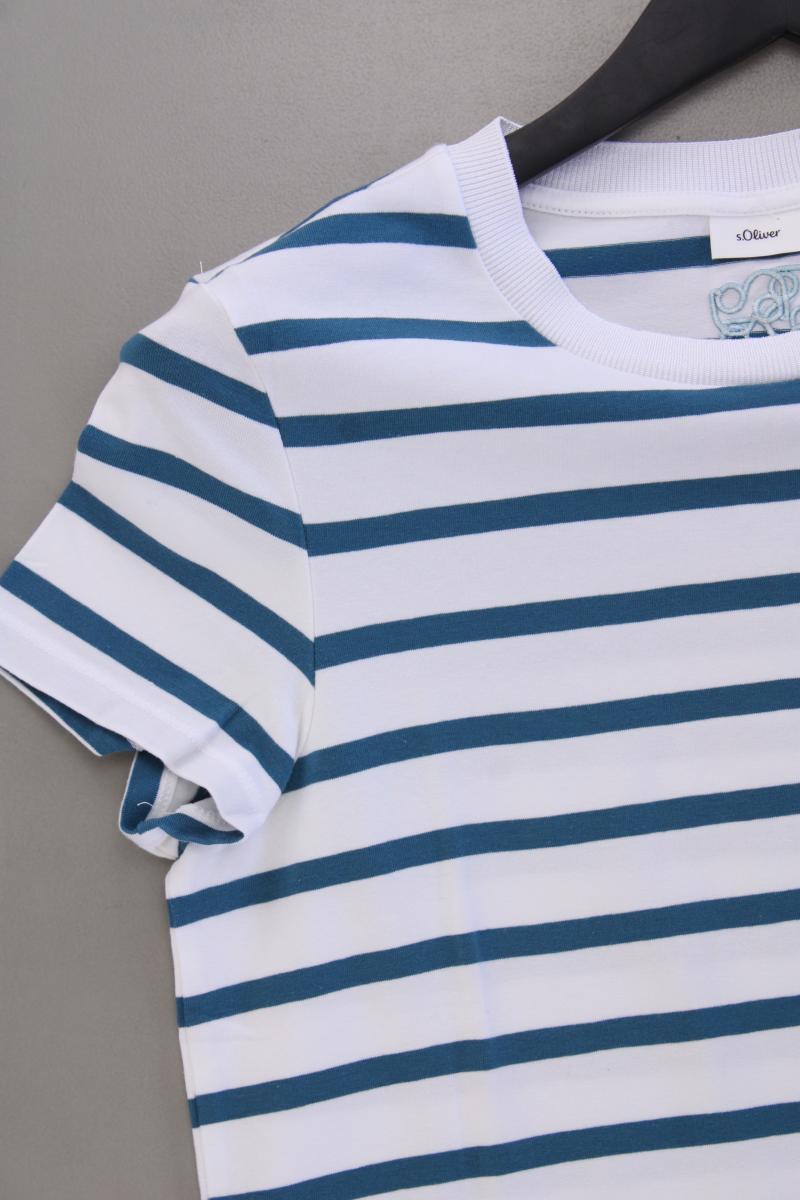 s.Oliver Ringelshirt Gr. 38 gestreift Kurzarm blau aus Baumwolle