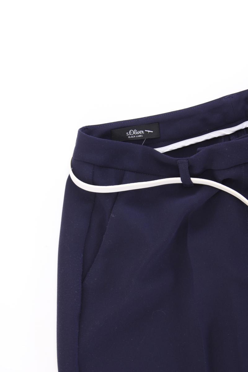 s.Oliver Black Label Anzughose Gr. 36 neuwertig mit Gürtel blau aus Polyester