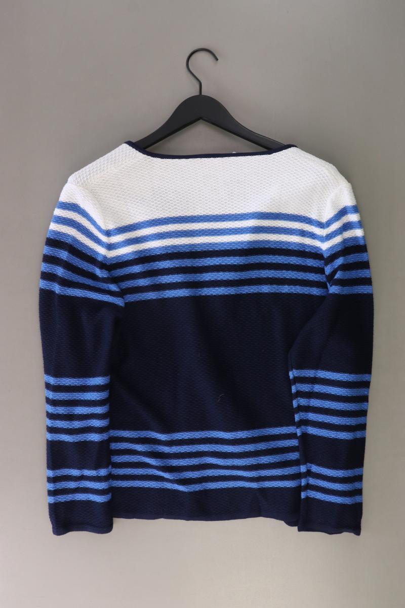 Basler Strickjacke Gr. 48 Langarm blau aus Baumwolle