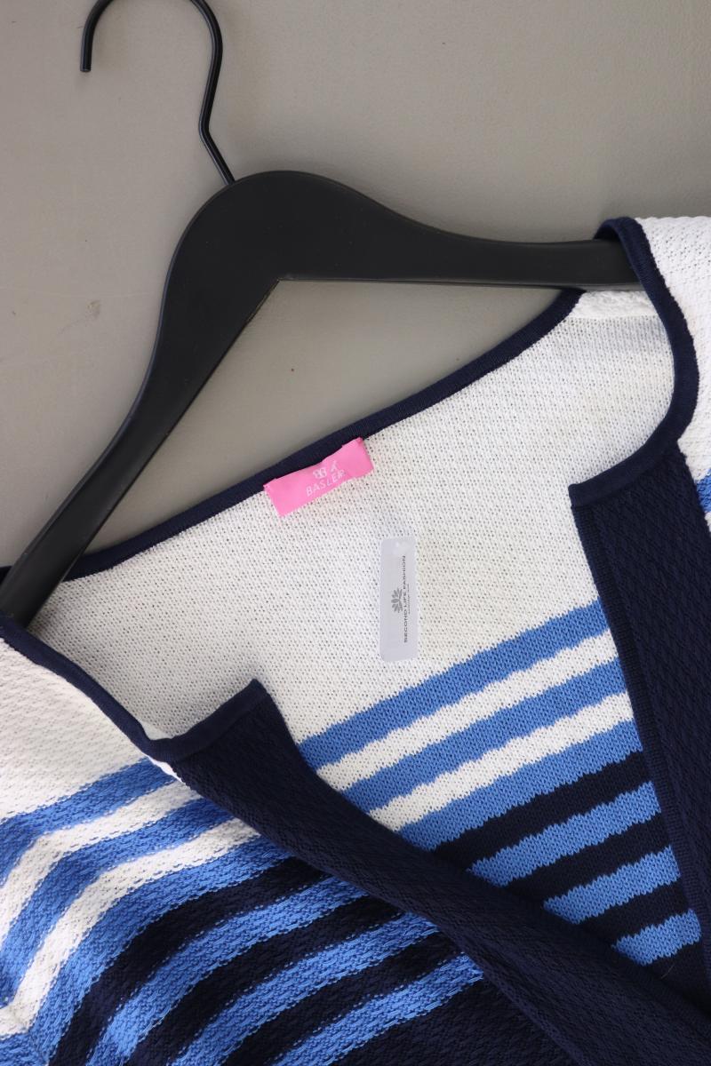 Basler Strickjacke Gr. 48 Langarm blau aus Baumwolle