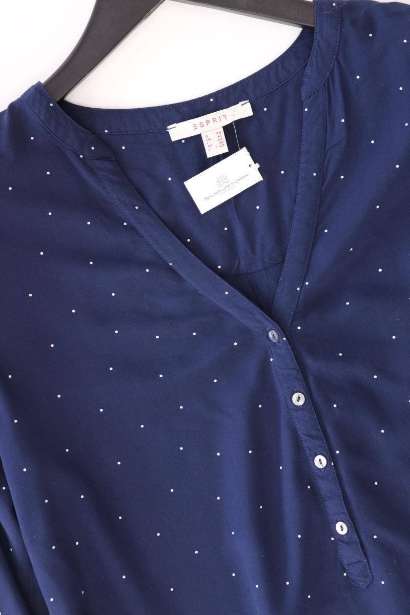 Esprit Langarmbluse Gr. 40 blau aus Viskose