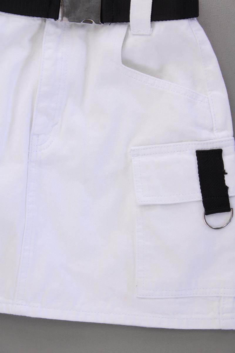 Topshop Kurzer Rock Gr. 36 weiß aus Baumwolle