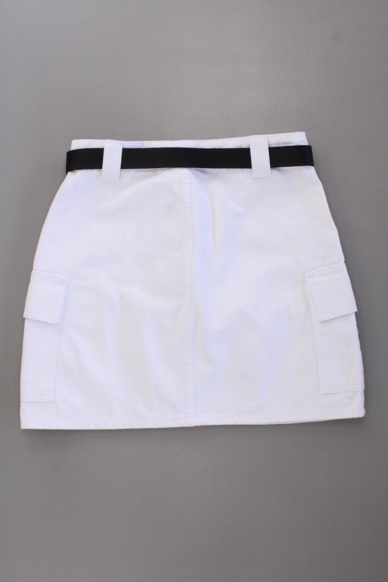 Topshop Kurzer Rock Gr. 36 weiß aus Baumwolle