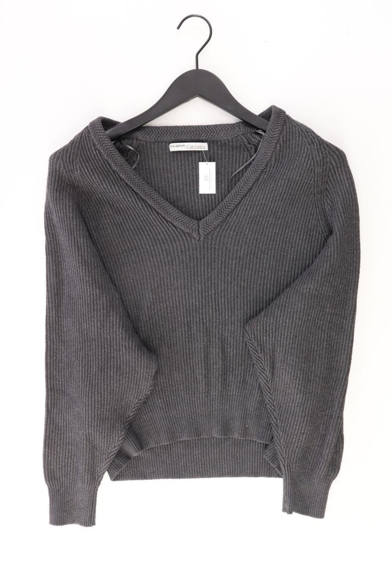 Pull&Bear Grobstrickpullover Gr. M grau aus Polyester