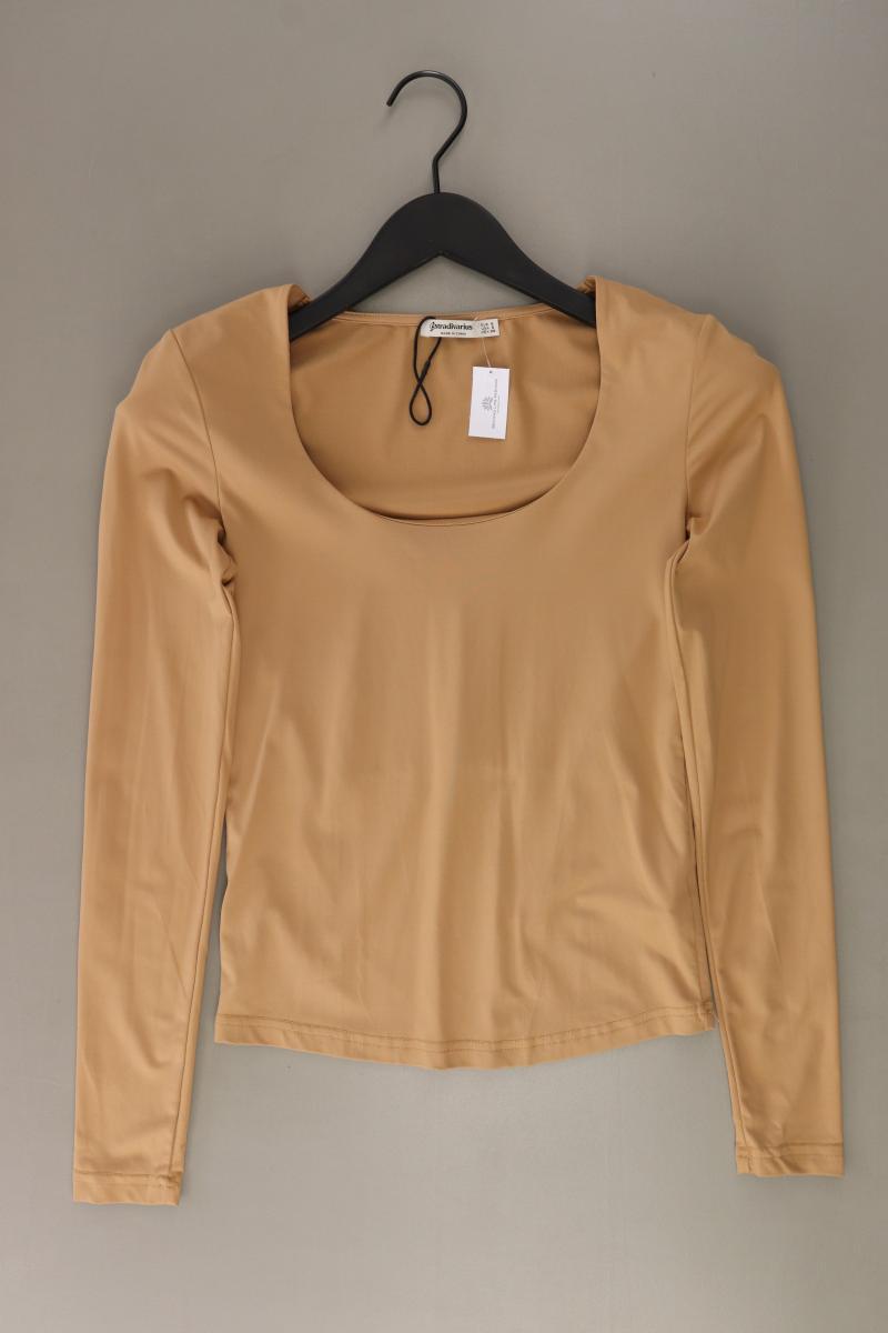Stradivarius Longsleeve-Shirt Gr. S Langarm braun aus Polyester
