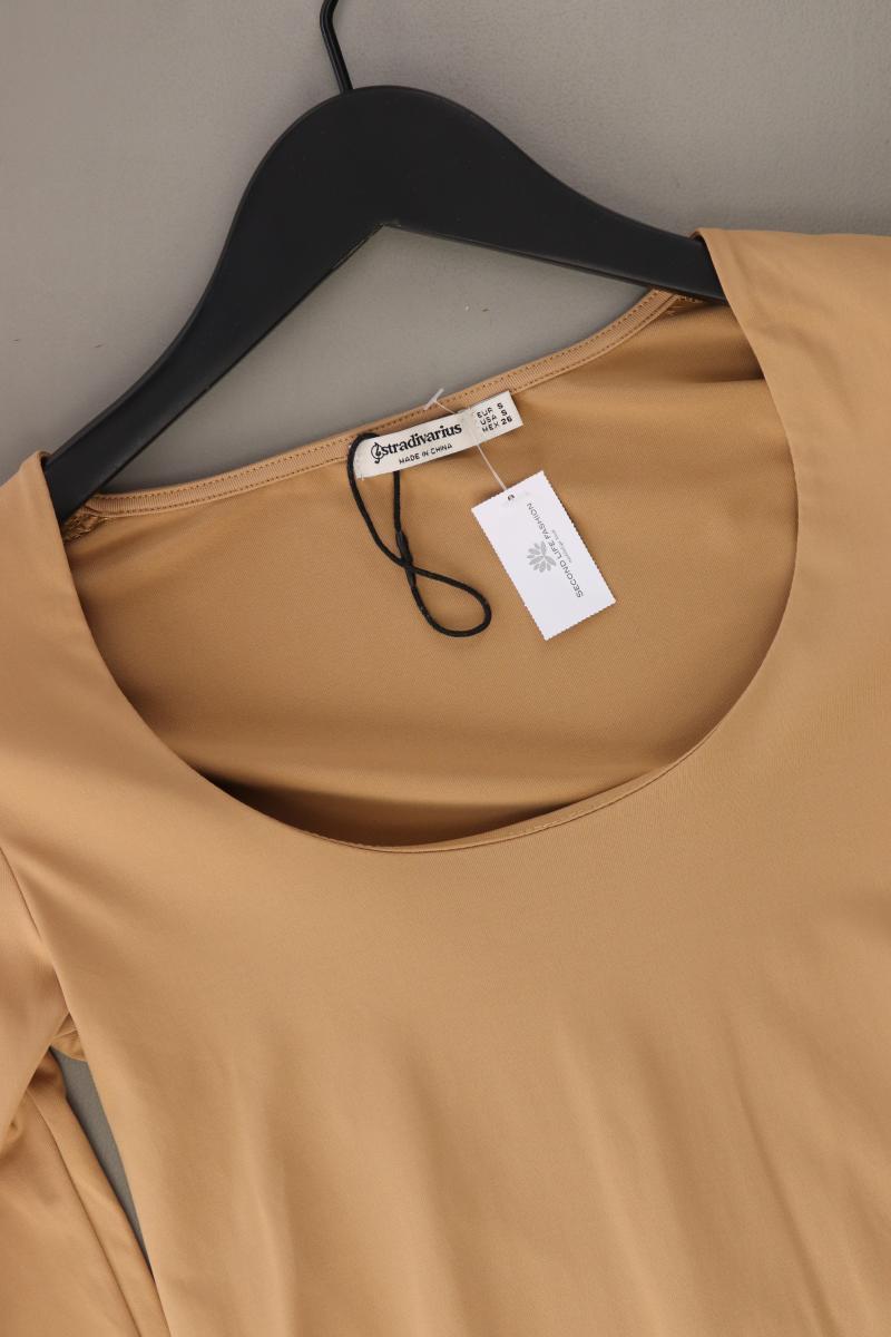 Stradivarius Longsleeve-Shirt Gr. S Langarm braun aus Polyester