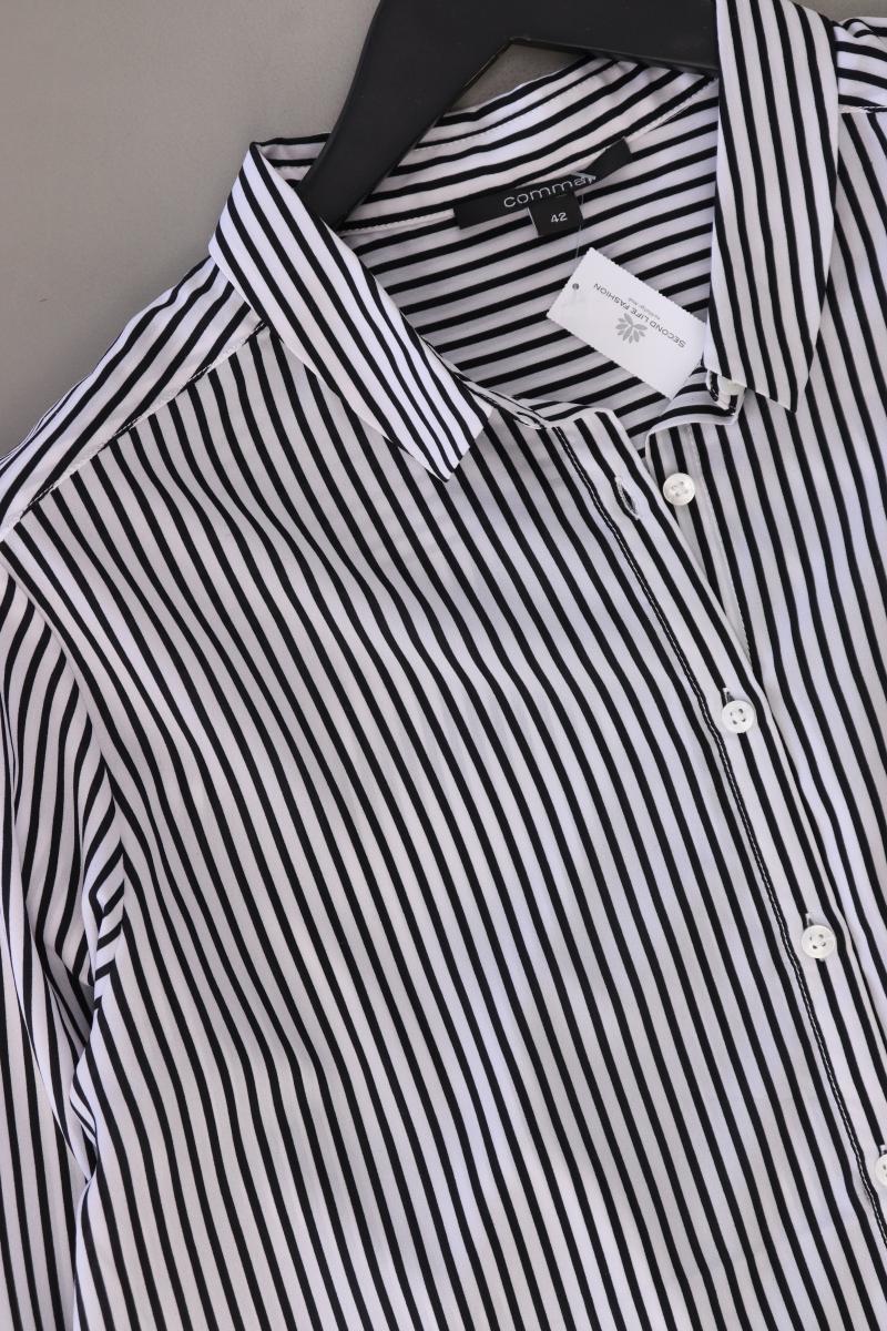 comma, Langarmbluse Gr. 42 gestreift neuwertig mehrfarbig aus Polyester