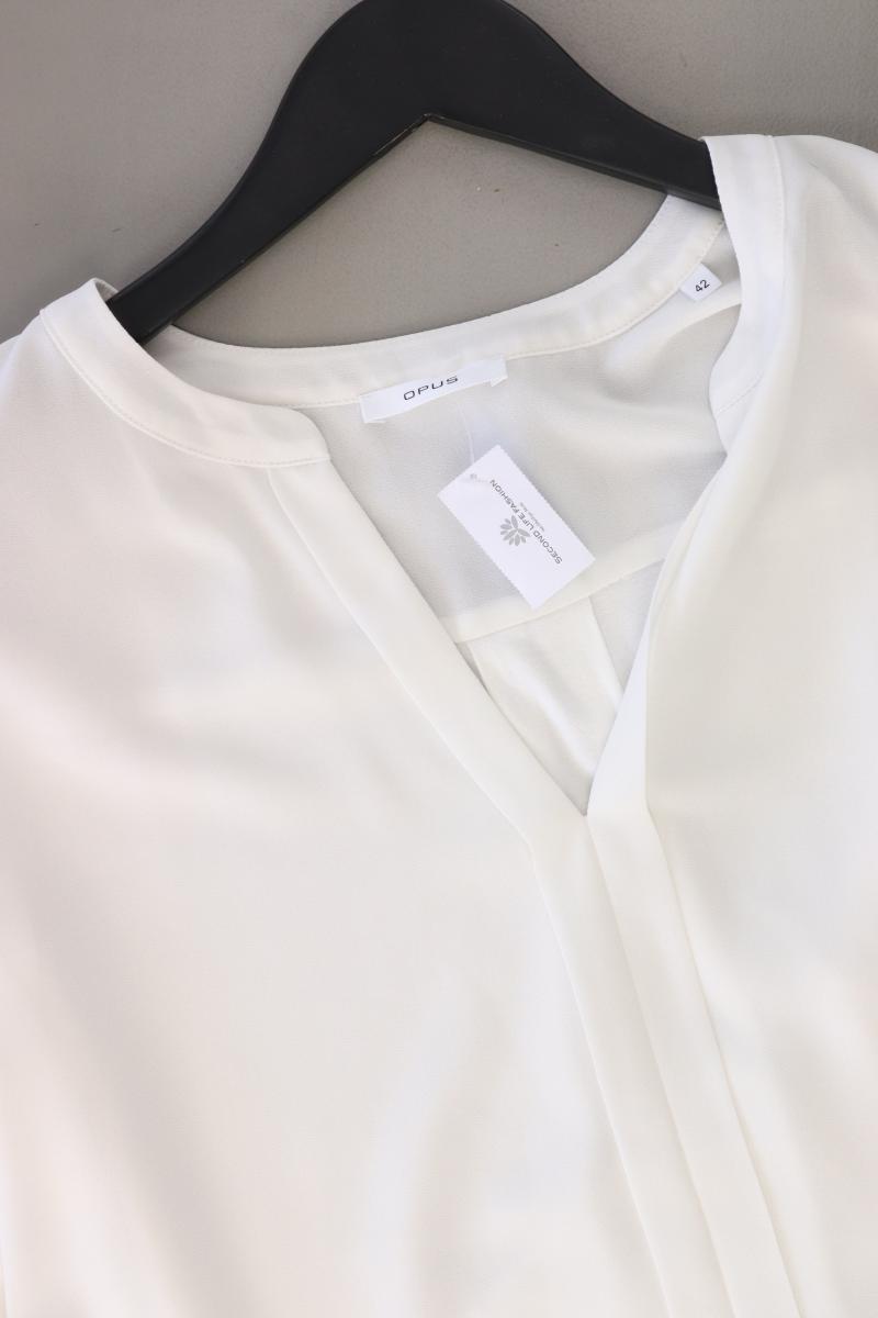 Opus Bluse "Fogat" Gr. 42 Langarm weiß aus Polyester