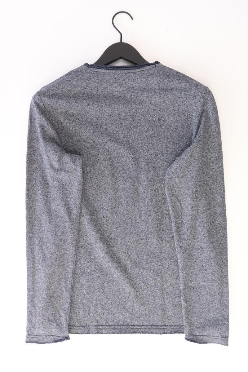 QS by s.Oliver Longsleeve-Shirt für Herren Gr. S Langarm blau aus Baumwolle