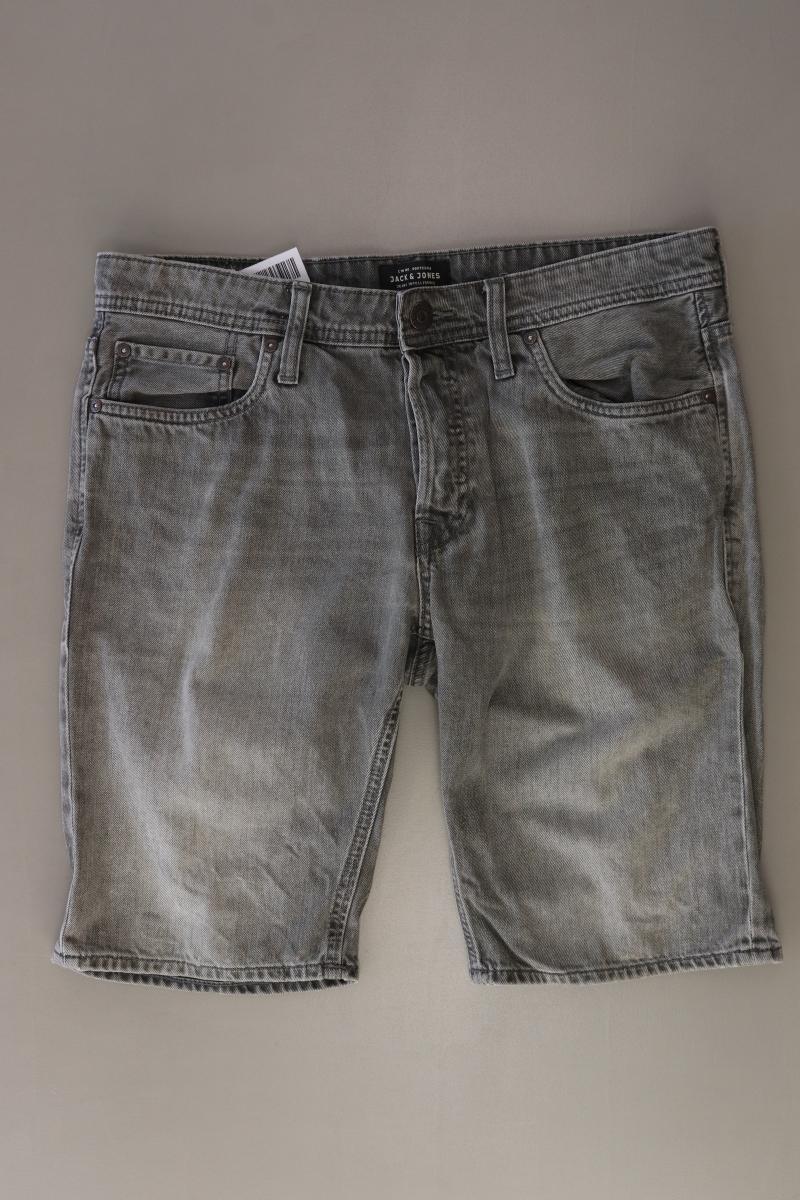 Jack & Jones Jeansshorts für Herren Gr. M grau aus Baumwolle