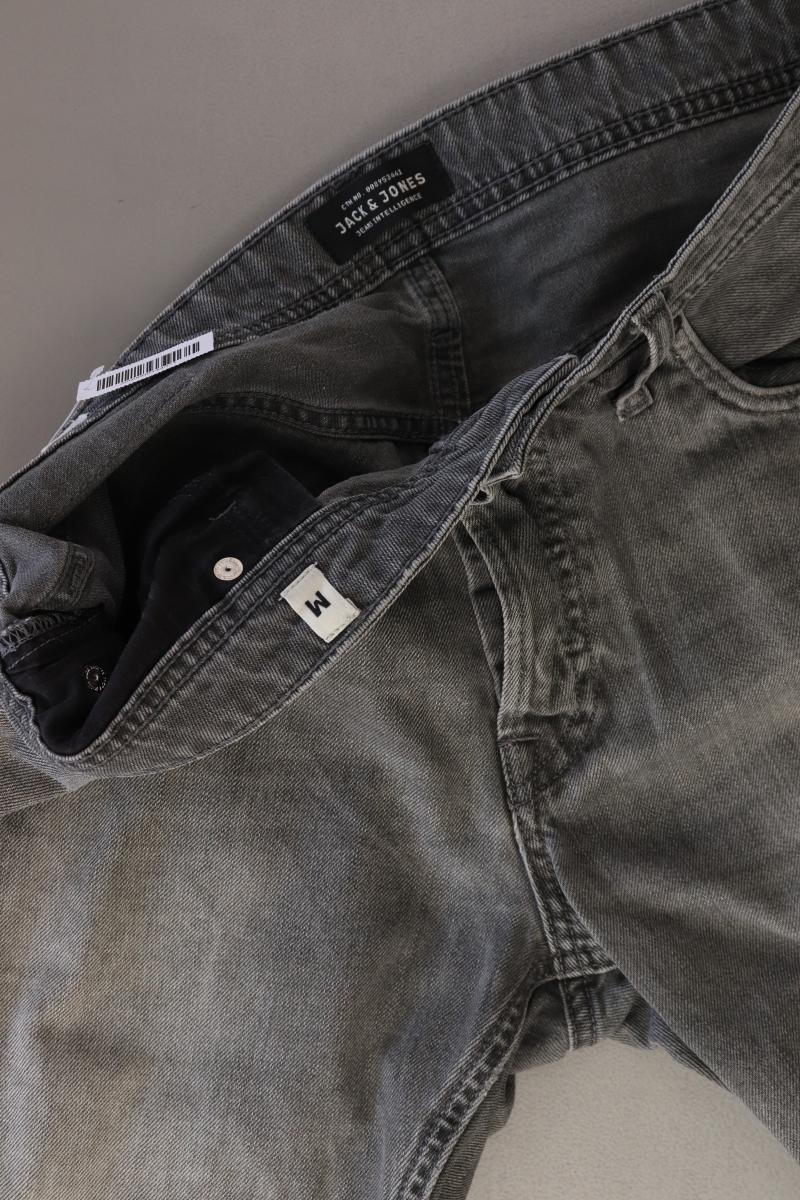 Jack & Jones Jeansshorts für Herren Gr. M grau aus Baumwolle