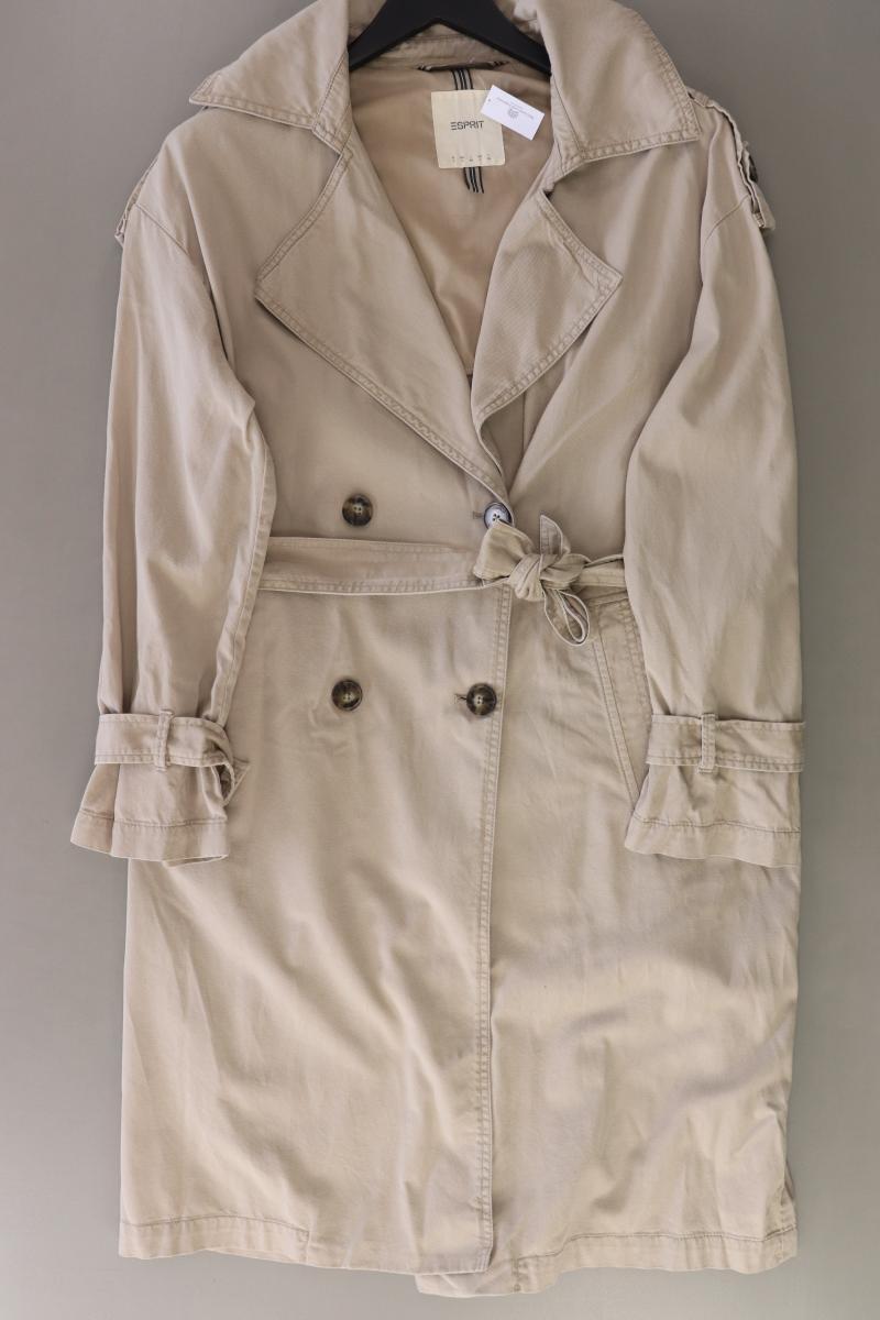Esprit Trenchcoat Gr. L mit Gürtel creme aus Baumwolle