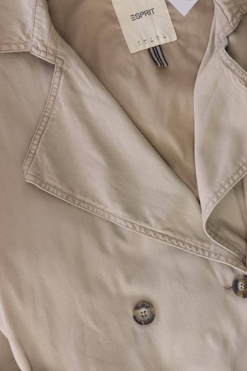 Esprit Trenchcoat Gr. L mit Gürtel creme aus Baumwolle